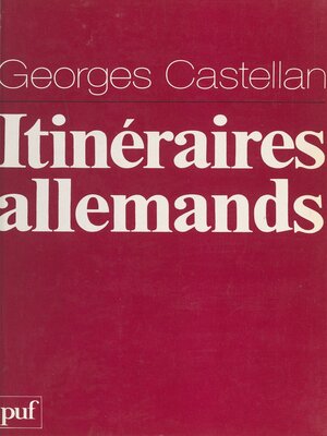 cover image of Itinéraires allemands